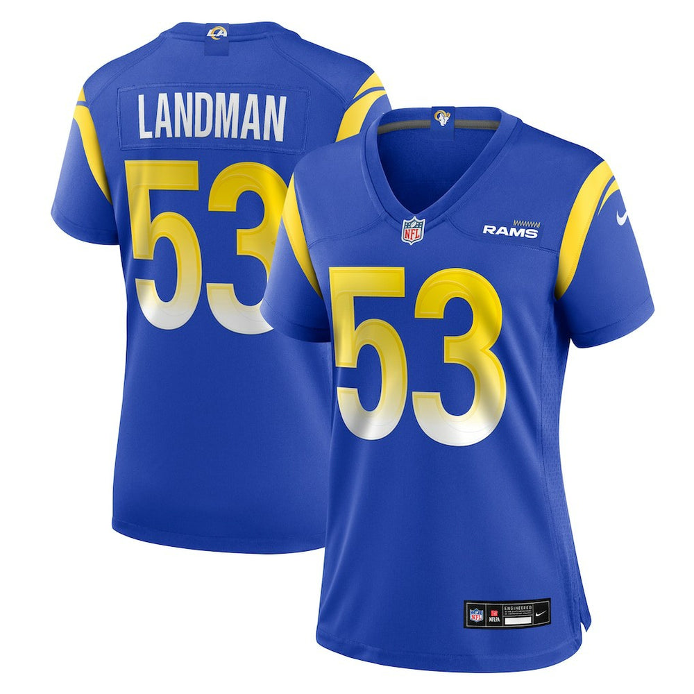 Nate Landman Los Angeles Rams Women's Team Game Jersey - Royal Jerseys