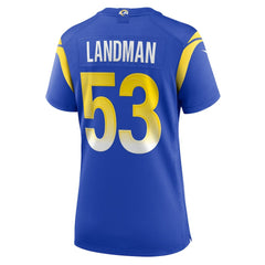 Nate Landman Los Angeles Rams Women's Team Game Jersey - Royal Jerseys
