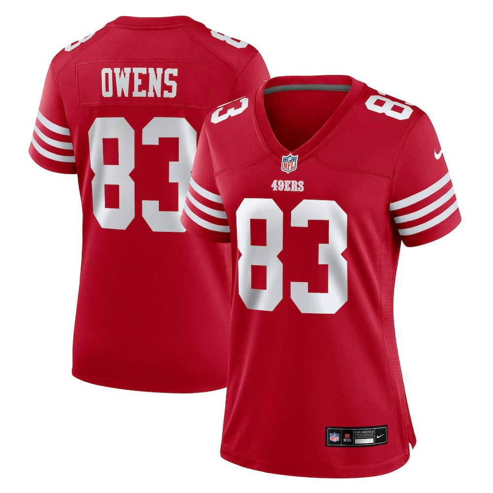 Terique Owens San Francisco 49ers Women's Team Game Jersey - Scarlet Jerseys