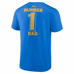Los Angeles Chargers #1 Dad Jersey T-Shirt - Powder Blue T-shirts