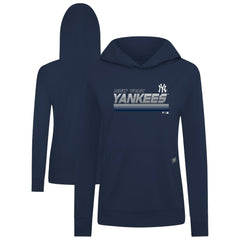 New York Yankees Levelwear Women's Relay Breaker Pullover Hoodie - Navy Hoodies