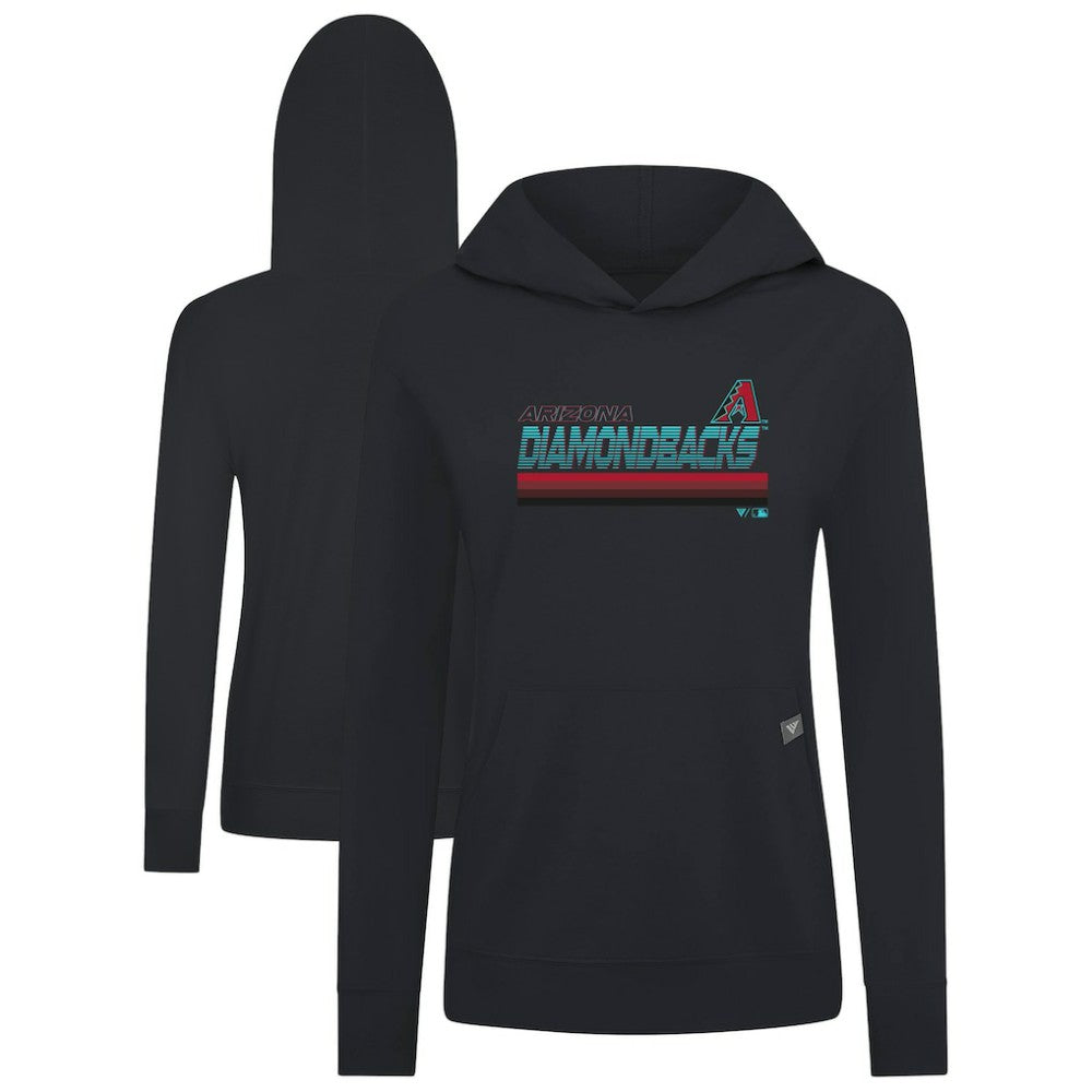 Arizona Diamondbacks Levelwear Women's Relay Breaker Pullover Hoodie - Black Hoodies