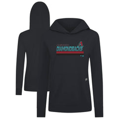 Arizona Diamondbacks Levelwear Women's Relay Breaker Pullover Hoodie - Black Hoodies