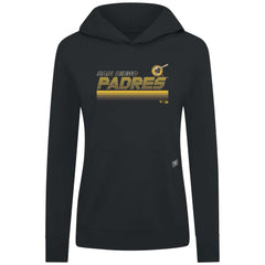 San Diego Padres Levelwear Women's Relay Breaker Pullover Hoodie - Black Hoodies