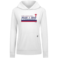 Philadelphia Phillies Levelwear Women's Relay Breaker Pullover Hoodie - White Hoodies