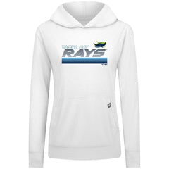 Tampa Bay Rays Levelwear Women's Relay Breaker Pullover Hoodie - White Hoodies