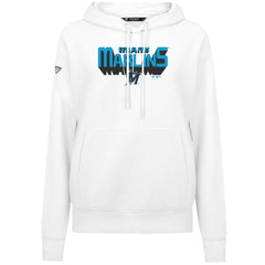 Miami Marlins Levelwear Women's Adorn Retro 3D Pullover Hoodie - White Hoodies