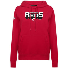 Cincinnati Reds Levelwear Women's Adorn Retro 3D Pullover Hoodie - Red Hoodies