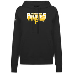 Pittsburgh Pirates Levelwear Women's Adorn Retro 3D Pullover Hoodie - Black Hoodies