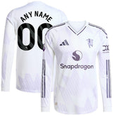 Manchester United 2025/26 Away Long Sleeve Custom Jersey White - Adidas on sale