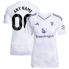 Manchester United Women's 2025/26 Away Replica Custom Jersey White - Adidas online