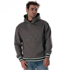Boston Celtics The Wild Collective Unisex Custom Rib Tonal Premium Hoodie Charcoal