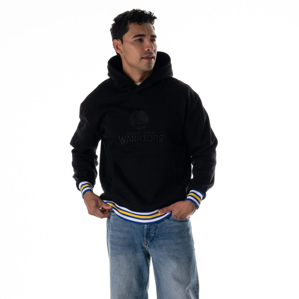 Golden State Warriors The Wild Collective Unisex Custom Rib Tonal Premium Hoodie Black outlet