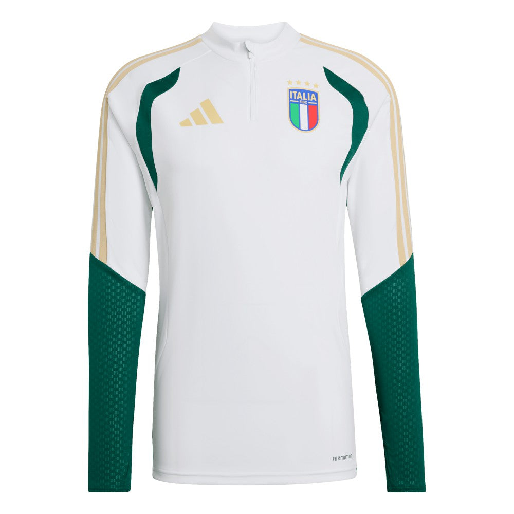 Italy National Team FIFA x World Cup 2026 Tiro Quarter-Zip Training Top White - Adidas