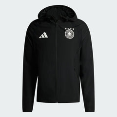 Germany National Team FIFA x World Cup 2026 Tiro Travel Raglan Full-Zip Windbreaker Hoodie Black - Adidas cheap