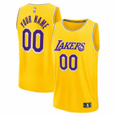 Los Angeles Lakers Fast Break Custom Jersey Icon Edition Gold - Fanatics