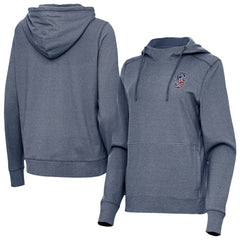 Seattle Mariners Antigua Women's Justice Stars and Stripes Team Logo Pullover Hoodie - Heather Navy Hoodies