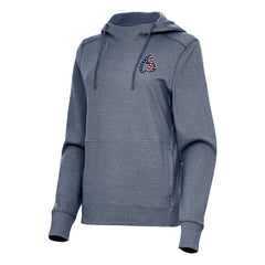 Baltimore Orioles Antigua Women's Justice Stars and Stripes Team Logo Pullover Hoodie - Heather Navy Hoodies