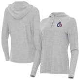 Baltimore Orioles Antigua Women's Daybreak Quarter-Zip Hoodie - Heather Gray Hoodies