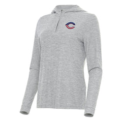 Cincinnati Reds Antigua Women's Daybreak Quarter-Zip Hoodie - Heather Gray Hoodies