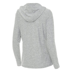 Cincinnati Reds Antigua Women's Daybreak Quarter-Zip Hoodie - Heather Gray Hoodies