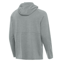Arizona Diamondbacks Antigua Spikes Stars and Stripes Team Logo Quarter-Zip Pullover Hoodie - Heather Gray Hoodies