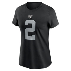 Ashton Jeanty Las Vegas Raiders Women's Name & Number T-Shirt - Black T-shirts
