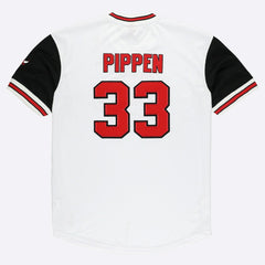 Scottie Pippen Chicago Bulls Player Mesh V-Neck Shirt White - Mitchell & Ness
