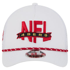 San Francisco 49ers New Era NFL 9FORTY A-Frame M-Crown Adjustable Trucker Hat - White Hats