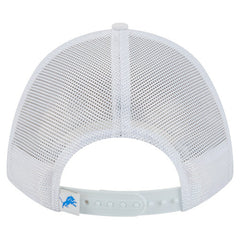 Detroit Lions New Era NFL 9FORTY A-Frame M-Crown Adjustable Trucker Hat - White Hats
