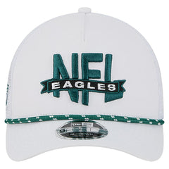 Philadelphia Eagles New Era NFL 9FORTY A-Frame M-Crown Adjustable Trucker Hat - White Hats