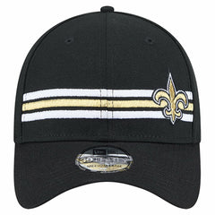 New Orleans Saints New Era Stripes 39THIRTY Flex Hat - Black Hats