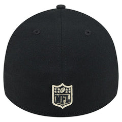 New Orleans Saints New Era Stripes 39THIRTY Flex Hat - Black Hats