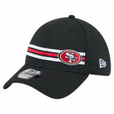 San Francisco 49ers New Era Stripes 39THIRTY Flex Hat - Black Hats