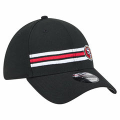 San Francisco 49ers New Era Stripes 39THIRTY Flex Hat - Black Hats
