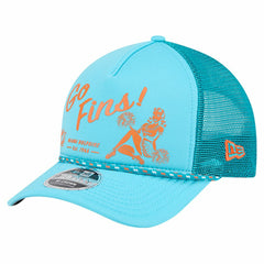 Miami Dolphins New Era Gas Station 9FORTY A-Frame M-Crown Adjustable Trucker Hat - Aqua Hats