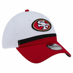 San Francisco 49ers New Era Dashmark Rays 39THIRTY Flex Hat - White/Scarlet Hats