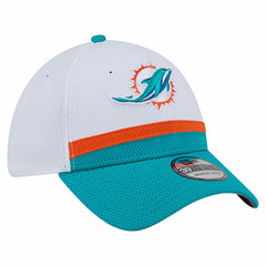 Miami Dolphins New Era Dashmark Rays 39THIRTY Flex Hat - White/Aqua Hats