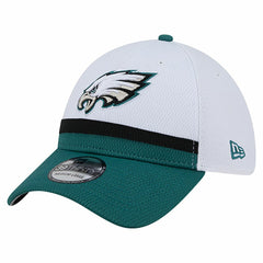 Philadelphia Eagles New Era Dashmark Rays 39THIRTY Flex Hat - White/Midnight Green Hats