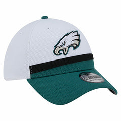 Philadelphia Eagles New Era Dashmark Rays 39THIRTY Flex Hat - White/Midnight Green Hats