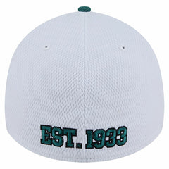 Philadelphia Eagles New Era Dashmark Rays 39THIRTY Flex Hat - White/Midnight Green Hats