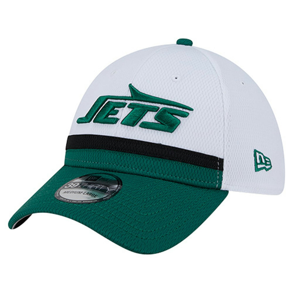 New York Jets New Era Dashmark Rays 39THIRTY Flex Hat - White/Green Hats
