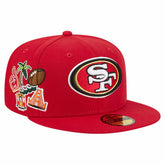 San Francisco 49ers New Era Group Chat 59FIFTY Fitted Hat - Scarlet Hats