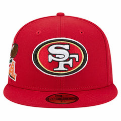 San Francisco 49ers New Era Group Chat 59FIFTY Fitted Hat - Scarlet Hats