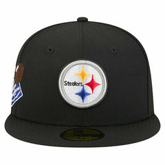 Pittsburgh Steelers New Era Group Chat 59FIFTY Fitted Hat - Black Hats