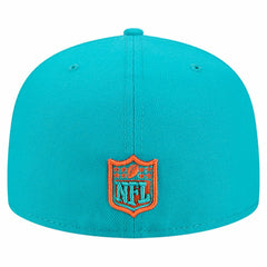 Miami Dolphins New Era Group Chat 59FIFTY Fitted Hat - Aqua Hats