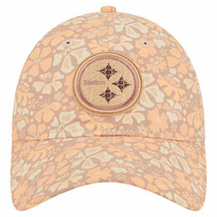 Pittsburgh Steelers New Era Women's Floral 9TWENTY Adjustable Hat - Tan Hats