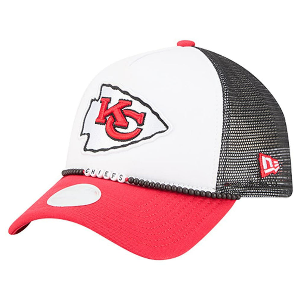 Kansas City Chiefs New Era Women's Friendship Bracelet 9FORTY Adjustable Hat - White/Red Hats