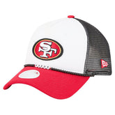 San Francisco 49ers New Era Women's Friendship Bracelet 9FORTY Adjustable Hat - White/Scarlet Hats
