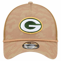 Green Bay Packers New Era Wheat Camo 9FORTY Adjustable Hat - Tan Hats